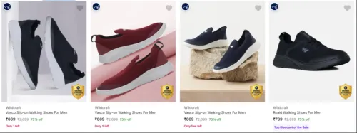 Image of Wildcraft Men’s Sports Shoes at minimum 75% Discount