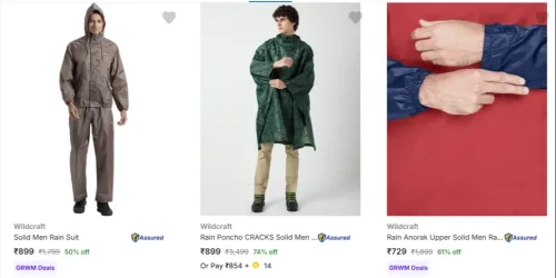 Image of Wildcraft Raincoats starting at ₹729
