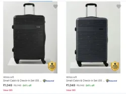 Wildcraft Suitcases at 84% Discount