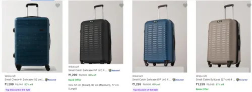 Image of Wildcraft Suitcases at minimum 80% Discount
