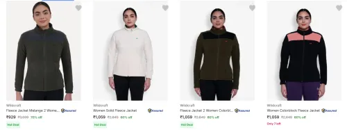 Image of Wildcraft Women's Jackets upto 70% Discount