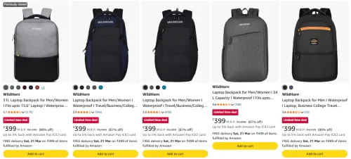 Image of wildhorn backpack bag upto 90% Discount