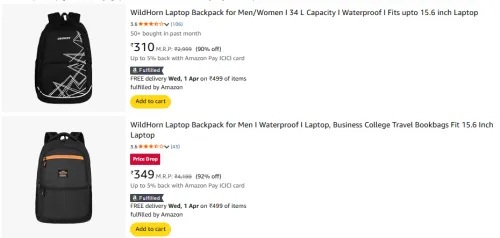 Image of Wildhorn Backpacks @ Up to 92% OFF