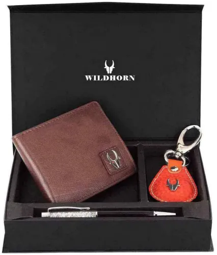 Image of WILDHORN Brown Leather Wallet for Men