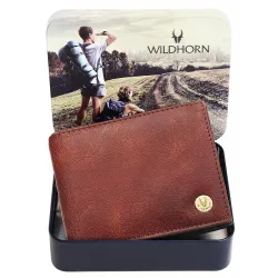 WildHorn Brown Leather Wallet for Men