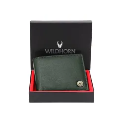 WildHorn Green Leather Wallet