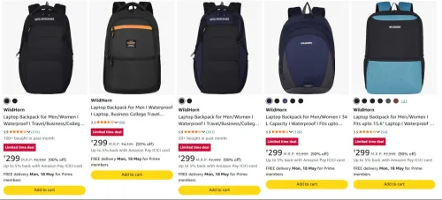 Image of WildHorn Laptop Backpack at minimum 90% Discount