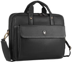WILDHORN Premium Leather 13 Inch Laptop Backpack Black
