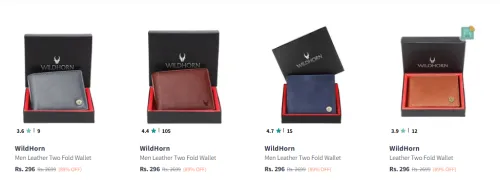 Image of Wildhorn Men's Wallet starting @ ₹296