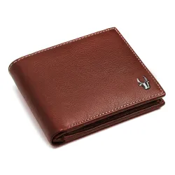 WildHorn Olive Leather Mens Wallet (WH2050) (Brown)
