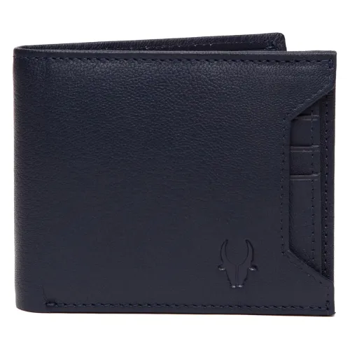 Image of WildHorn® Oliver Blue Leather Wallet for Mens