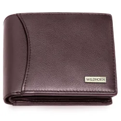 WildHorn Rfid Protected Leather Wallet For Men, Brown