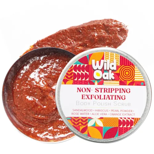 Image of WildOak Aloevera, Sandalwood, Hibiscus Body Scrub 100Gm