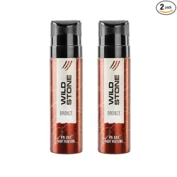 Wild Stone Bronze Perfume Body Spray Pack of 2 (120ml each)