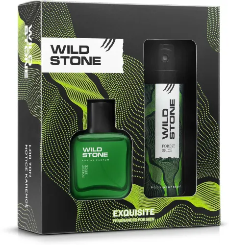 Image of Wild Stone Forest Spice Fragrance Gift Set for Men with Deodorant 150ml & Perfume 50ml (2 Items in the set)