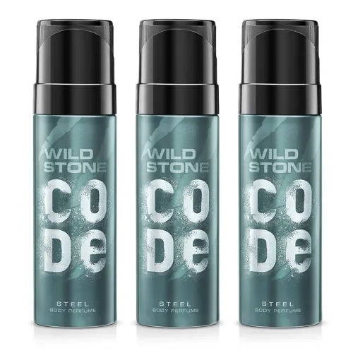 Image of Wild Stone Code Steel Perfume Spray for Men Pack of 3 (120ml each)