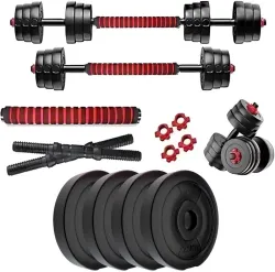 WILORA 20KG Adjustable Dumbbell Set with Rod