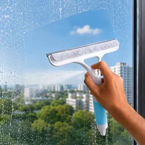 Image of Window Cleaning Wiper 3-in-1 Squeegee 22x26cm