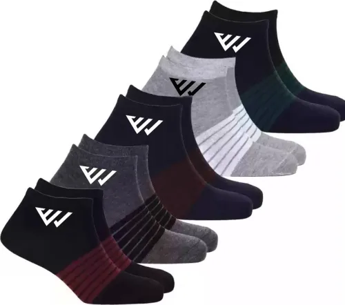 Image of Winget Men & Women Solid Ankle Length Socks (Pack of 5)