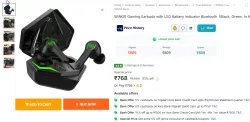 WINGS Gaming Earbuds with LED Battery