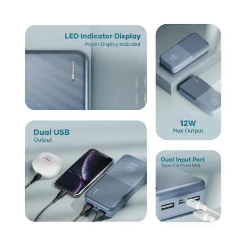 Image of Wings Power Bolt 20000mAh, 12W Powerbank Fast Charging,