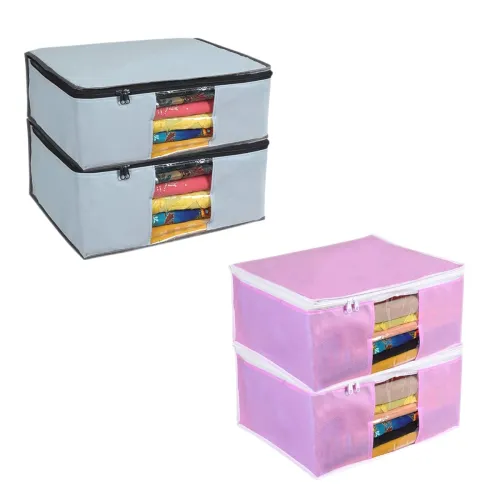 Image of Wini Krafts set of 4 Foldable Single Saree Covers