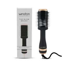 Winston 2-in-1 Hair Styling Blow Brush for Women - 1200 Watts | Hot Air Brush, Hair Volumizer Brush, Hair Blow Dryer Brush with Charcoal Bristles for Salon-Quality Volume and Shine (Black) 1...
