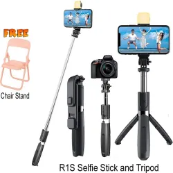 Winsumm Bluetooth Selfie Stick (Black, Remote Included)