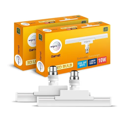 Image of Wipro 10W 3D LED Bulbs (Pack of 2)