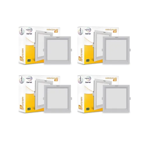 Image of Wipro 10W Square LED Wave Panel Neutral White 4pcs