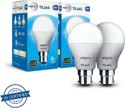 WIPRO 12 W Basic Standard B22 LED Bulb (White, Pack of 2)