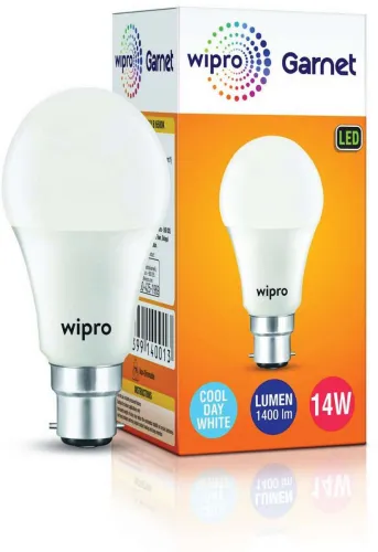 Image of WIPRO 14 W Basic Standard B22 LED Bulb (White, Pack of 2)