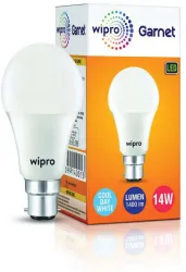 WIPRO 14 W Basic Standard B22 LED Bulb (White, Pack of 2)