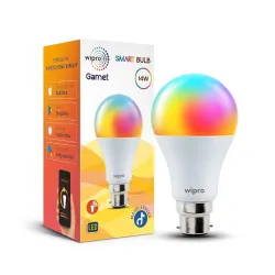 wipro 14 Watt B22 WiFi Smart LED Bulb with Music Sync | 16M Colours & Shades of White | App Control | Compatible with Amazon Alexa and Google Assistant | Ideal for Living Room & Bedroom | Pa...