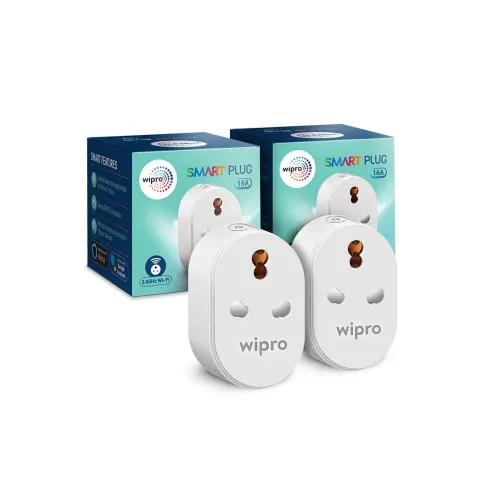 Image of Wipro 16A Wi-Fi Smart Plug (Pack of 2)