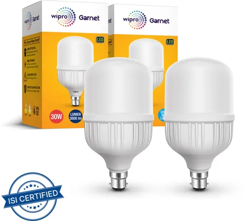 Image of Wipro 30 W Basic Standard B22 LED Bulb (White, Pack of 2)
