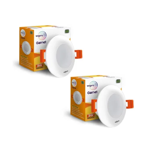 Image of Wipro 3W Polycarbonate Garnet Mini Downlight (Pack of 2)