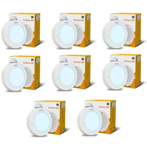 Image of wipro 3w Surface Cabinet Striker, Coolwhite (Pack of 8)