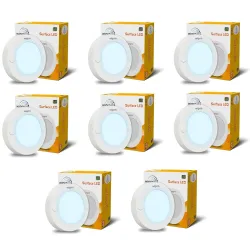 wipro 3w Surface Cabinet Striker, Coolwhite (Pack of 8)