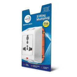 Wipro 3 Way Multiplug Adaptor Pack of 6