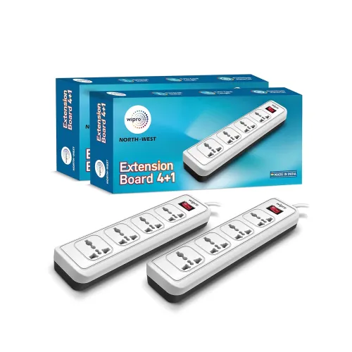 Image of wipro 4+1 Extension Board pack of 2