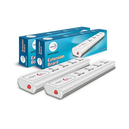 Image of Wipro 4-Way Extension Board Pack 2