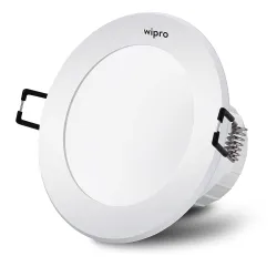 Wipro 5W LED Round Downlight 6500K Cool White, Glare-Free, 3 Cutout (1 Pc)