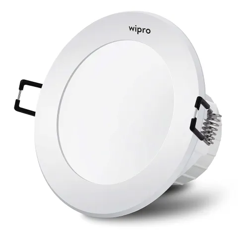 Image of wipro Aluminium Garnet 5W Round Downlight Junction Box | Cool Day White (6500K) | Glare-Free Design | Recessed Downlight