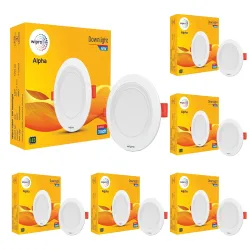 Wipro 6W Alpha LED Downlight Pack of 6