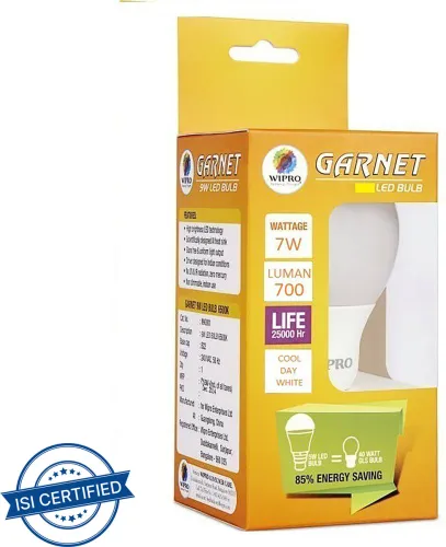 Image of Wipro 7 W Basic Standard E27 LED Bulb (White)