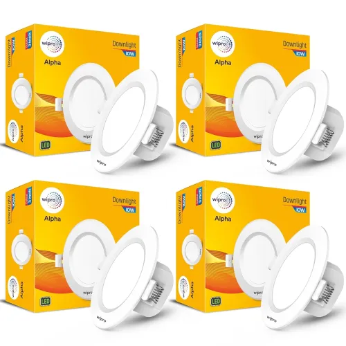 Image of Wipro Alpha 10W Round Downlight pack 4
