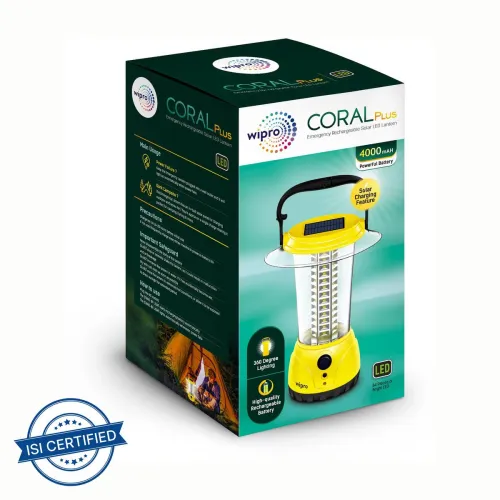 Image of Wipro Coral Plus Rechargeable Solar LED Lantern