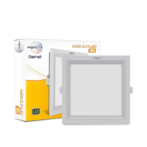 Image of Wipro D722060 Garnet 20-Watt Wave Slim Panel Light (Cool Day Light, White, Square)