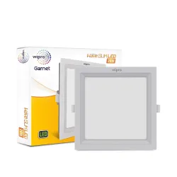 Wipro D722060 Garnet 20-Watt Wave Slim Panel Light (Cool Day Light, White, Square)